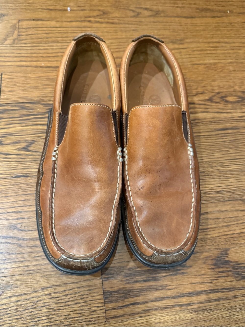 Cole Haan Tan Leather Slip-On Loafers 8.5